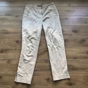 Tahari‎ Khaki cropped dress skinny pants Sz 4